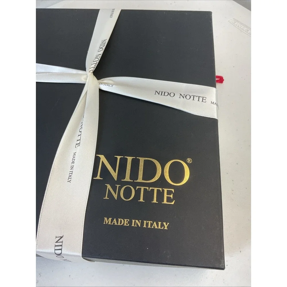 NIDO NOTTE ITALY Red Plaid Throw Blanket NEW in Elegant Gift Box 51